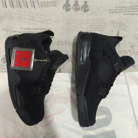 Jordan 4 All Black Basketball Shoes
